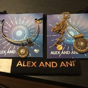 Alex&Ani Midnight Sun bangle and necklace